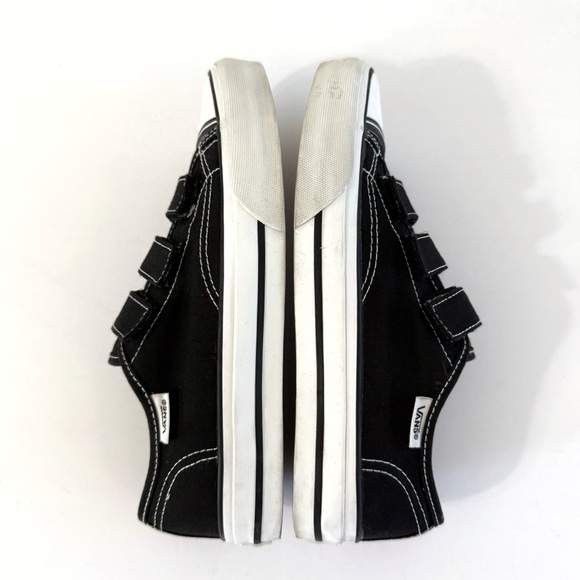 VANS PRISON ISSUE 23 BLACK CANVAS VELCRO 3 STRAP CLOSURE SNEAKERS - Picture 4 of 8